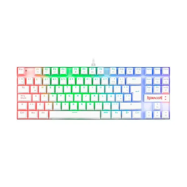 Teclado Gamer RGB Redragon Kumara Blanco | En español | Red Switch
