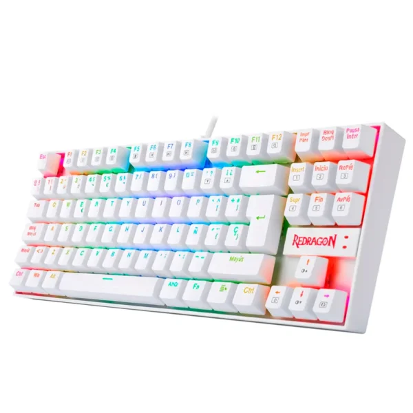 Teclado Gamer RGB Redragon Kumara Blanco | En español | Red Switch