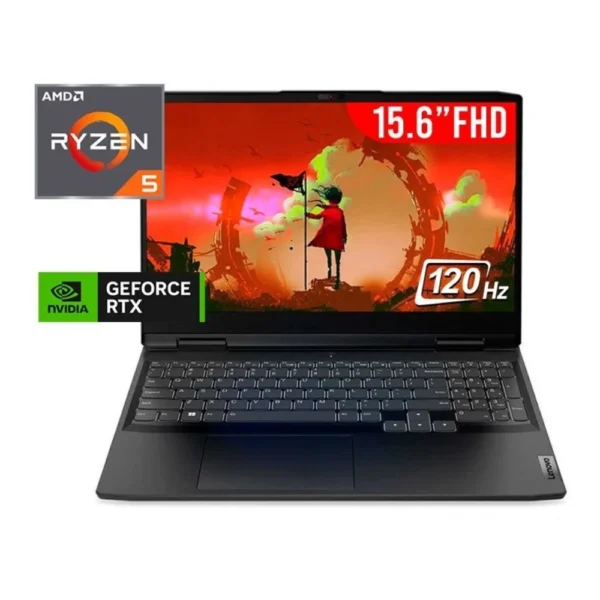 Laptop Lenovo Ideapad Gaming 3 AMD R5 6600H 8GB 512GB SSD RTX 3050 4GBV W11 15.6"