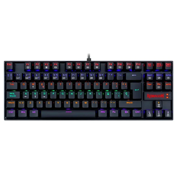 Teclado Gamer Kumara Rainbow Negro | En español | Red Switch