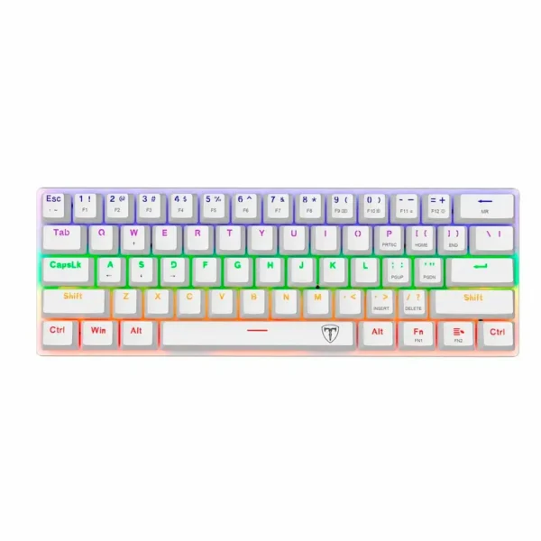 Teclado Gamer Color Blanco T-Dagger Arena Rainbow | Español | Brown Switch