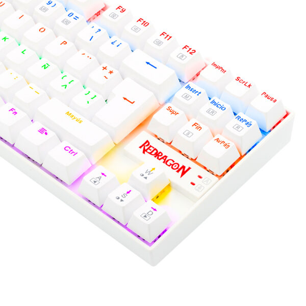 Teclado Gamer RGB Redragon Kumara Blanco | En español | Blue Switch