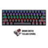 Teclado Gamer Color Negro T-Dagger Arena Rainbow | Español | Brown Switch