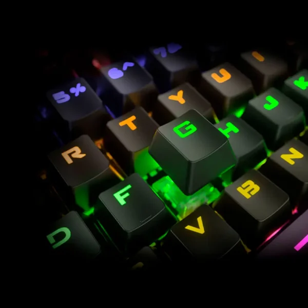 Teclado Gamer Kumara Rainbow Negro | En español | Red Switch