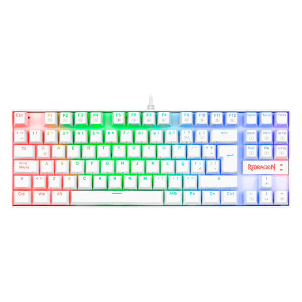 Teclado Gamer Kumara Rainbow Blanco | En español | Red Switch