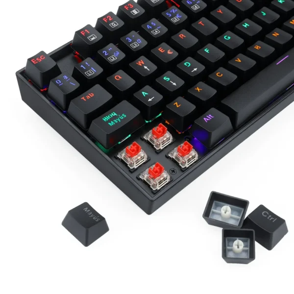 Teclado Gamer RGB Redragon Kumara Negro | En español | Red Switch