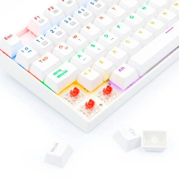 Teclado Gamer Kumara Rainbow Blanco | En español | Red Switch